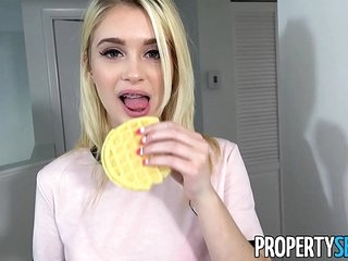 PropertySex - Hot petite blonde teen fucks will not hear of roommate